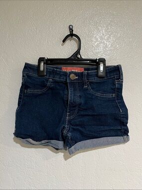 Girls' Dark Blue Denim Roll Cuff Shorts